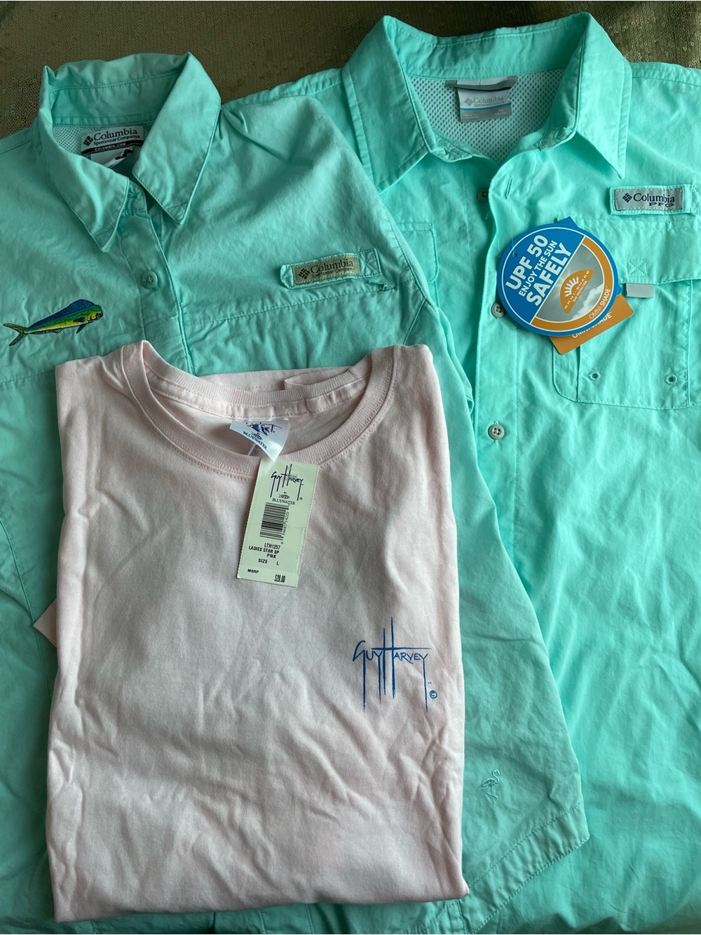 Fishing Bundle! NWOT Columbia PFG, NWOT Guy Harvey & embroidered Columbia shirts